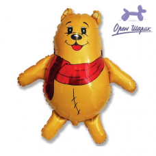 Фольгированный шар  Медвежонок в шарфике / Scarf Bear (33"/84-81 см)